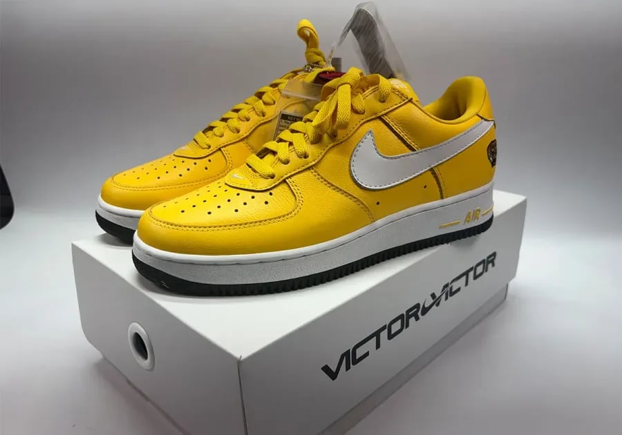 Victor Victor x Nike Air Force 1 Low amarelo é destaque nos pés de Wembanyama em NY